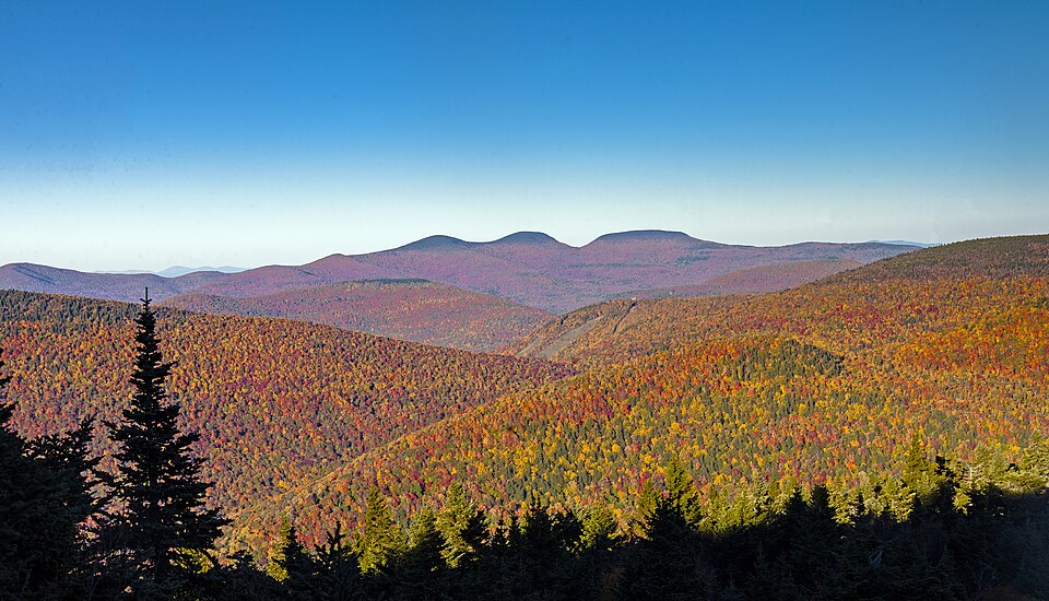Blackhead Range in autumn, from the Escarpment Trail